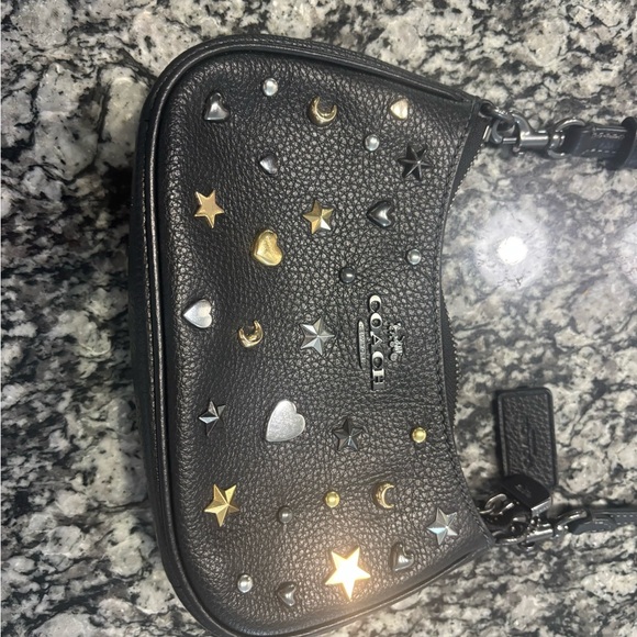 Coach Black Crossbody Bag with Gold and Silver Star Accents - Picture 2 of 6